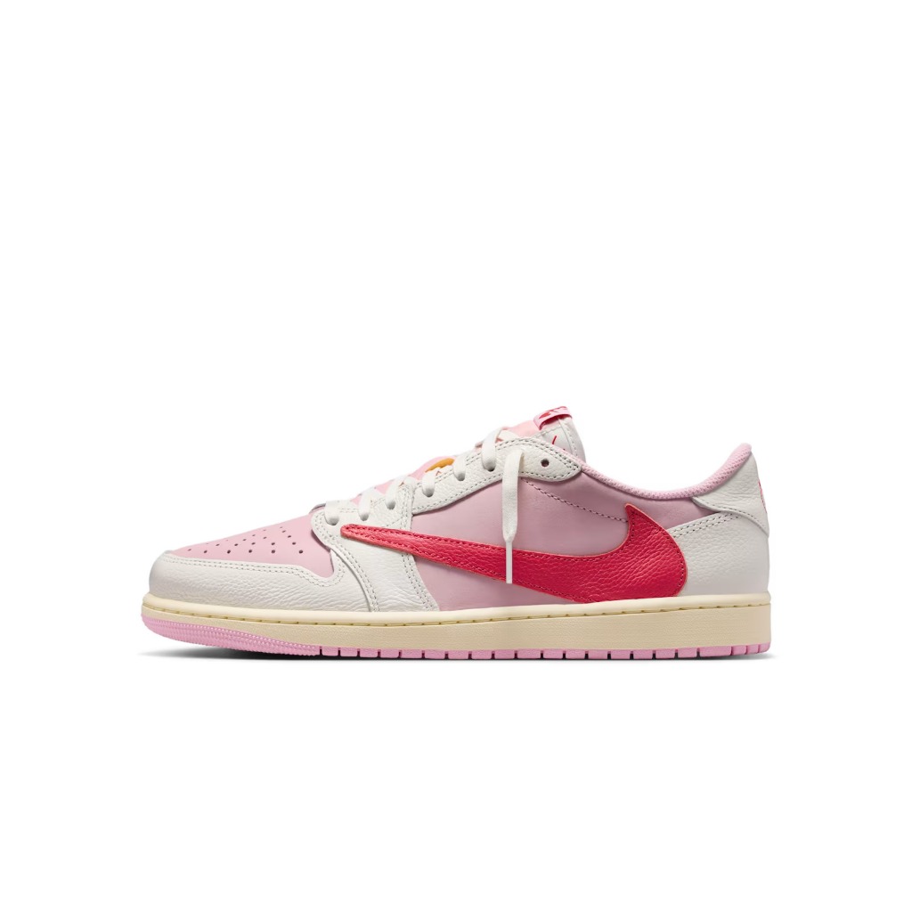พร้อมส่ง รองเท้า Nike Air Jordan 1 Low x Travis Scott Shy Pink and Tropical Pink 9.5us