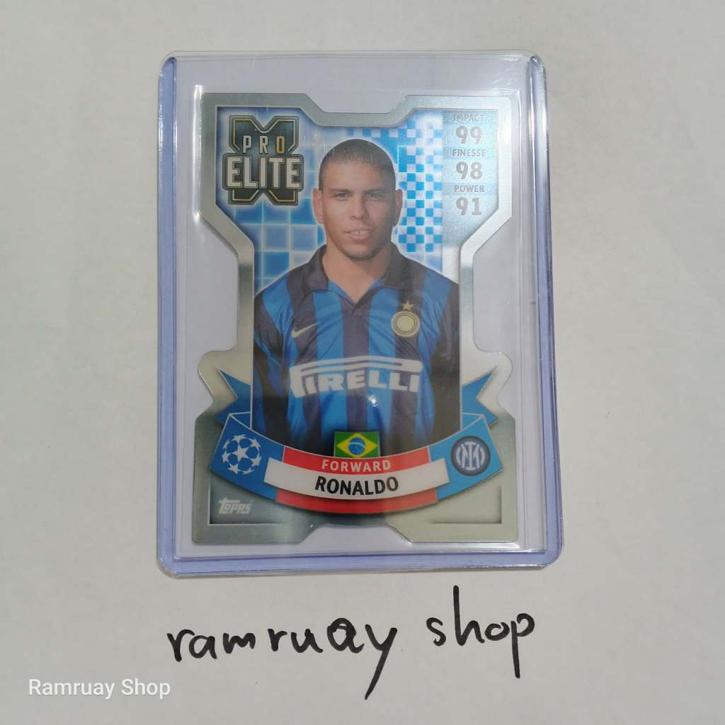 Topps Match Attax Pro Elite Shield Ronaldo โรนัลโด้ โด้อ้วน Inter Milan การ์ดฟุตบอล ของแท้ ส่งไว หาย