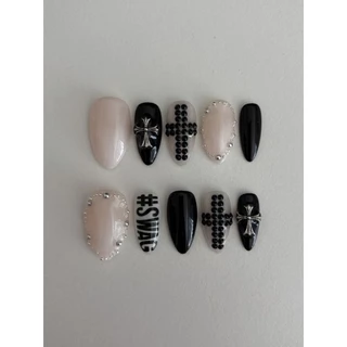 ★​ Grunge​ / #SWAG / alt press​ on​ nails​ ★ เล็บปลอมคนเท่ (แจ้งเปลี่ยนสี, ทรง, sizeในแชท)​