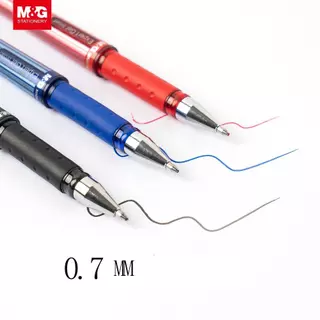 [ของแท้] M&G ปากกาเจล Expert Gel แบบปลอก หัวใหญ่ 0.7mm เขียนลื่น ด้ามจับยางนุ่ม ปากกาเซ็น รุ่น AGP13671