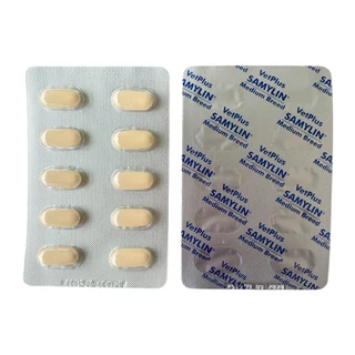 Samylin Medium Breed Tablets อาหารเสริมโปรตีน สุนัขพันธุ์กลางชนิดเม็ด 1 กล่อง บรรจุ 30 เม็ด