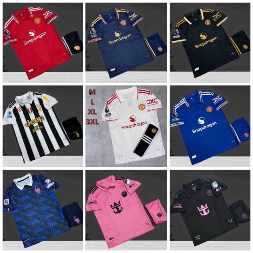 ชุดฟุดบอล(เสื้อพร้อมกางเกง) ชุดกีฬาทีมชาติแบบใหม่ๆล่าสุด ชุดผู้ใหญ่มีครบไซส์ M L XL 3XL พร้มส่งในไทยจัดส่งไว1-3วันได้ของ