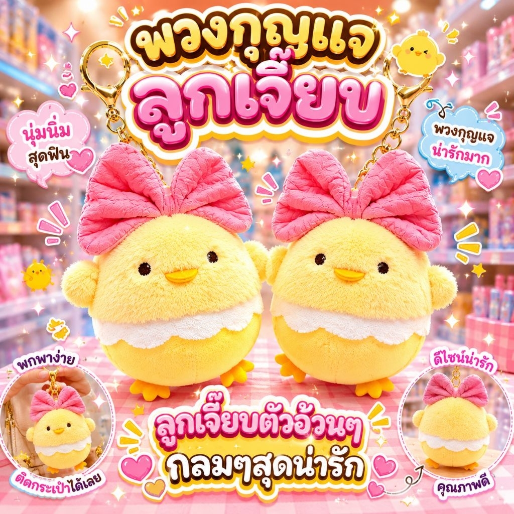 พวงกุญแจลูกเจี๊ยบสุดน่ารัก 2952-8
