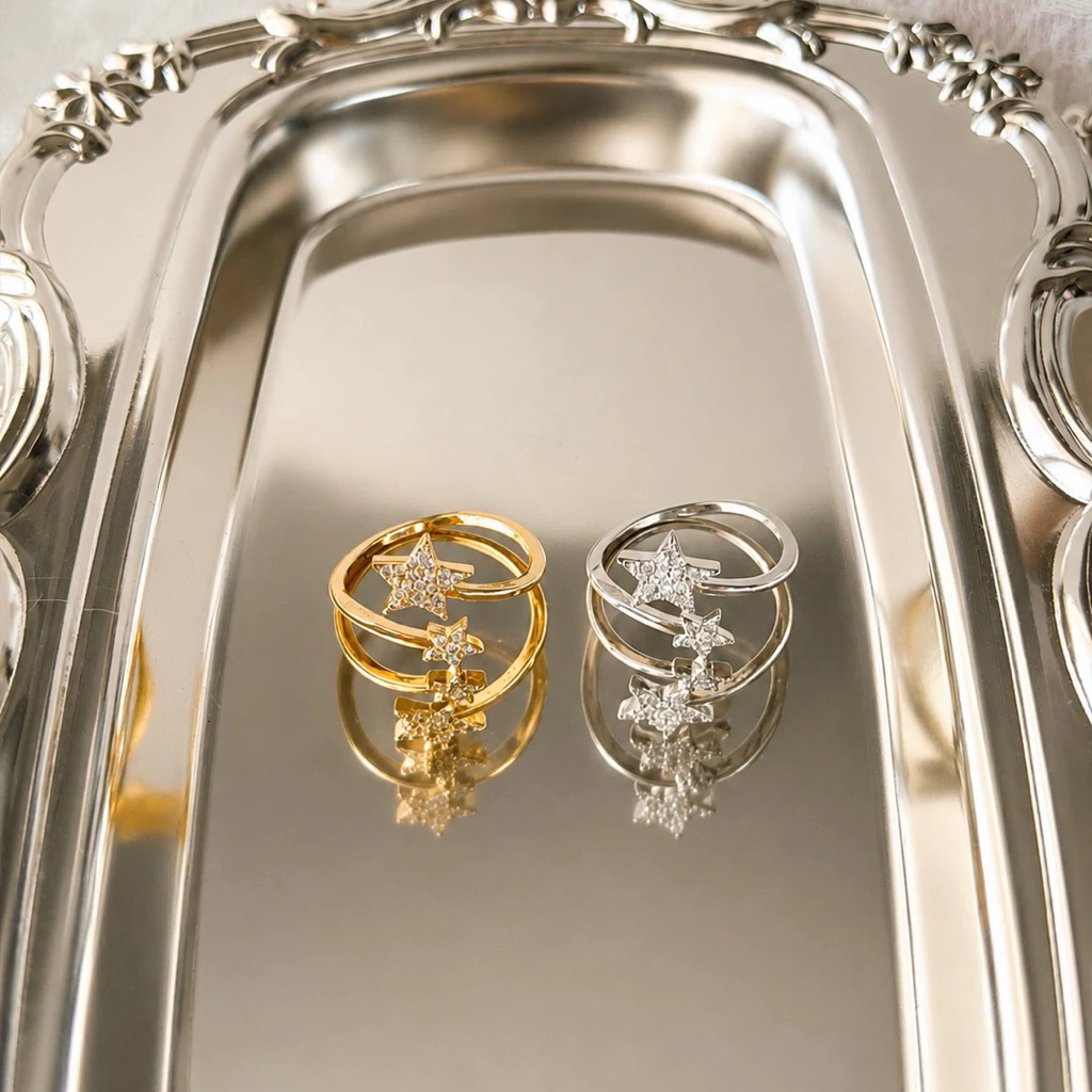 Socrush.bkk | TWIN STAR ring | SR-012 | แหวน ดาว เพชร
