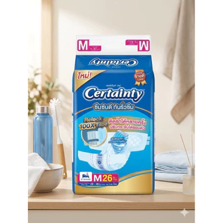 Certainty Tape ผ้าอ้อมผู้ใหญ่แบบเทป เซอร์เทนตี้ เทป ขนาดจัมโบ้ x 4แพ็ค ไซส์ M