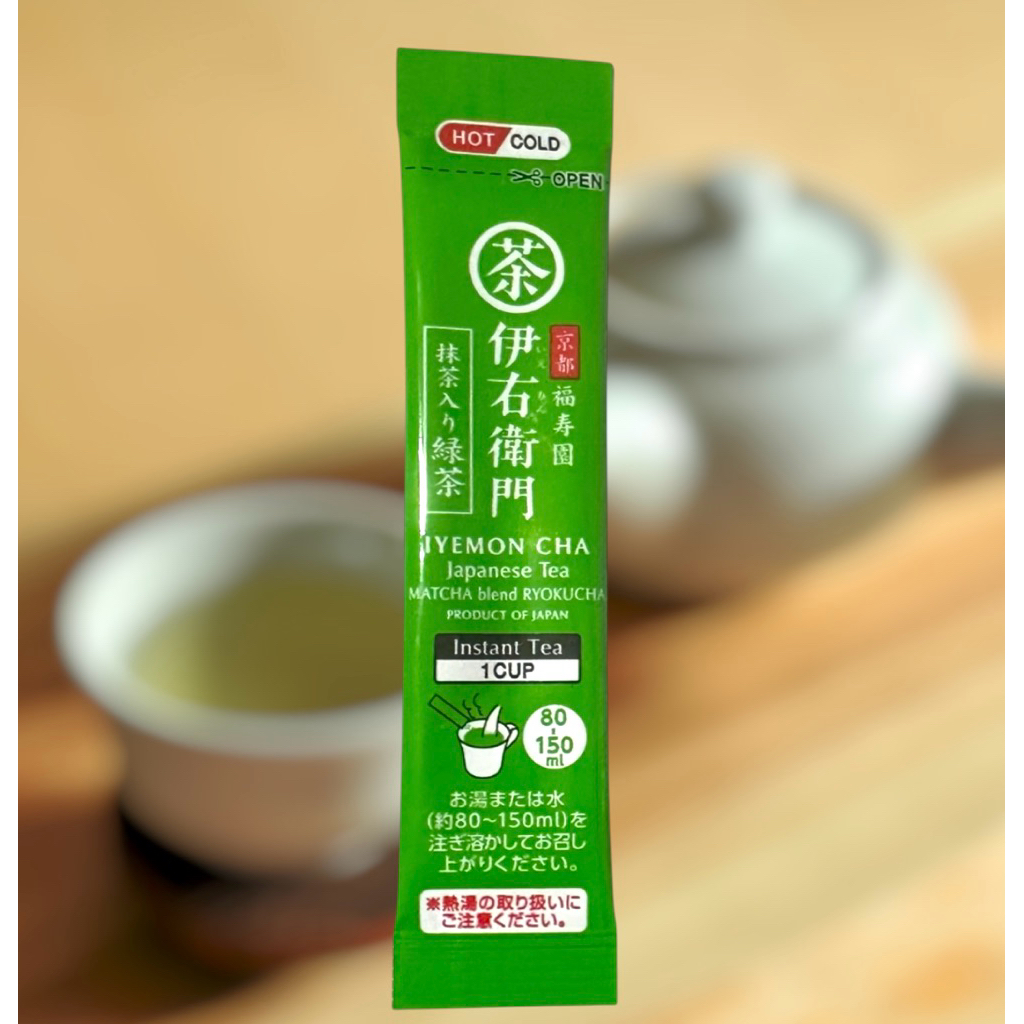 Kyoto Fukujuen.Iemon ชาเขียว อิเอมอน แบบซอง .stick Ryokucha.(Green tea with matcha)