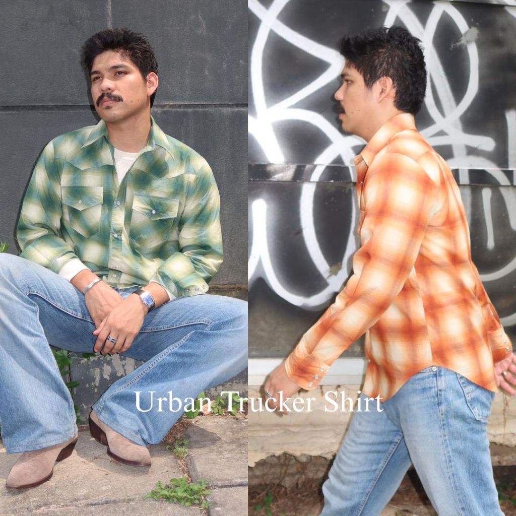 Rw Urban Trucker shirt (Orange & Green)