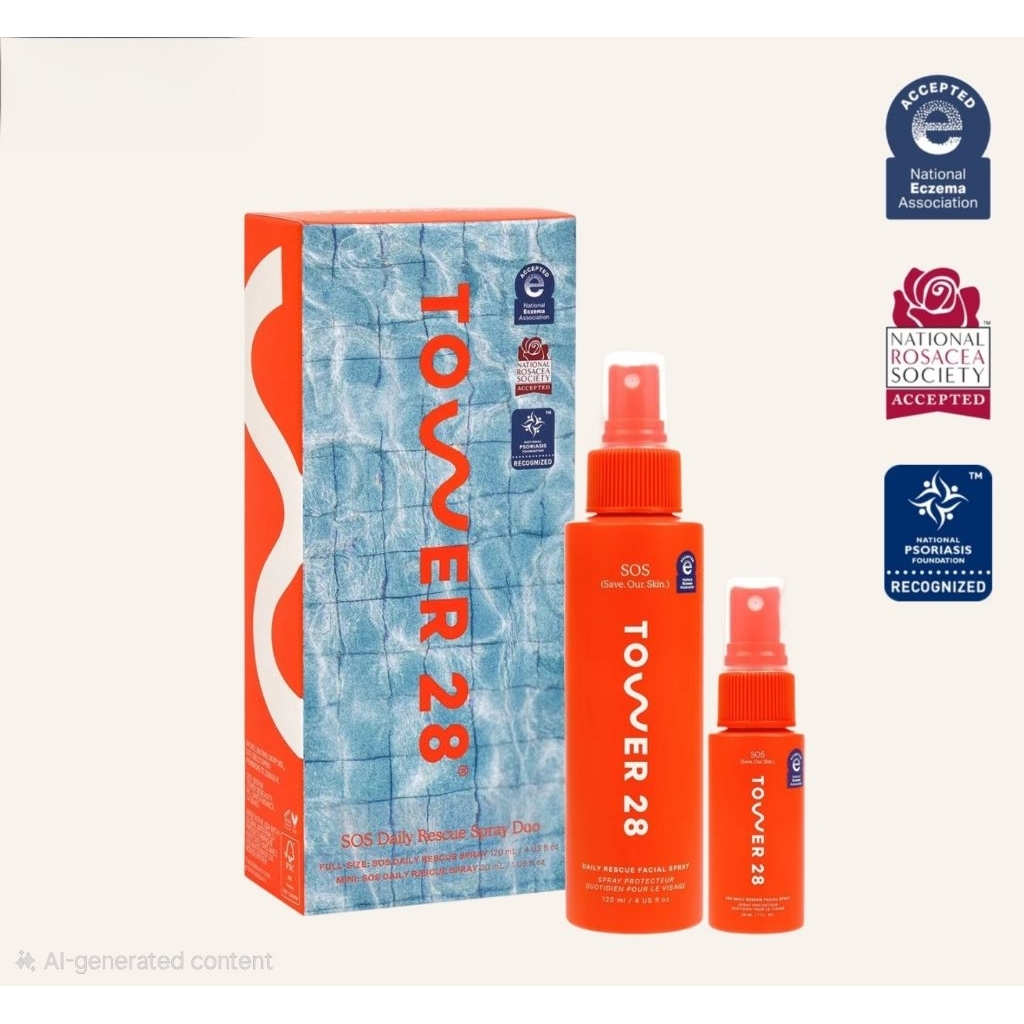 Tower28 sos spray set 120ml+30ml เซ็ตคู่สุดคุ้มค่าได้2ขวดในกล่องเดียว