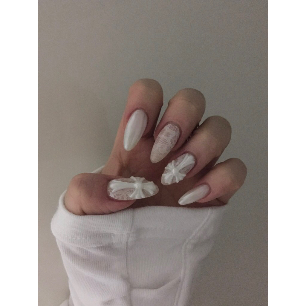 Chrome🖤 Cross nail set