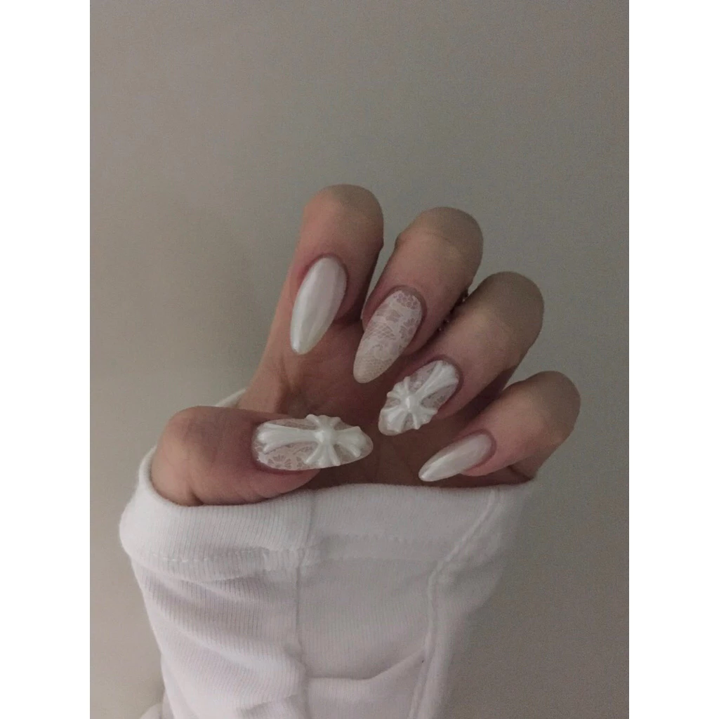 Chrome🖤 Cross nail set (ส่งด่วนจะได้รอบส่งวันถัดไป เนื่องจากเป็นสินค้าทำใหม่ทุกชิ้นครับ)