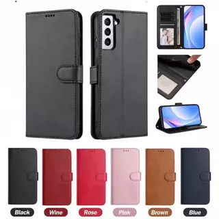 เคสฝาพับหนัง ล็อคได้ สำหรับ Samsung S21 S21FE S22 S22Plus S22Ultra S21Ultra เคสกันกระแทกฝาพับ พร้อมช่องใส่บัตร