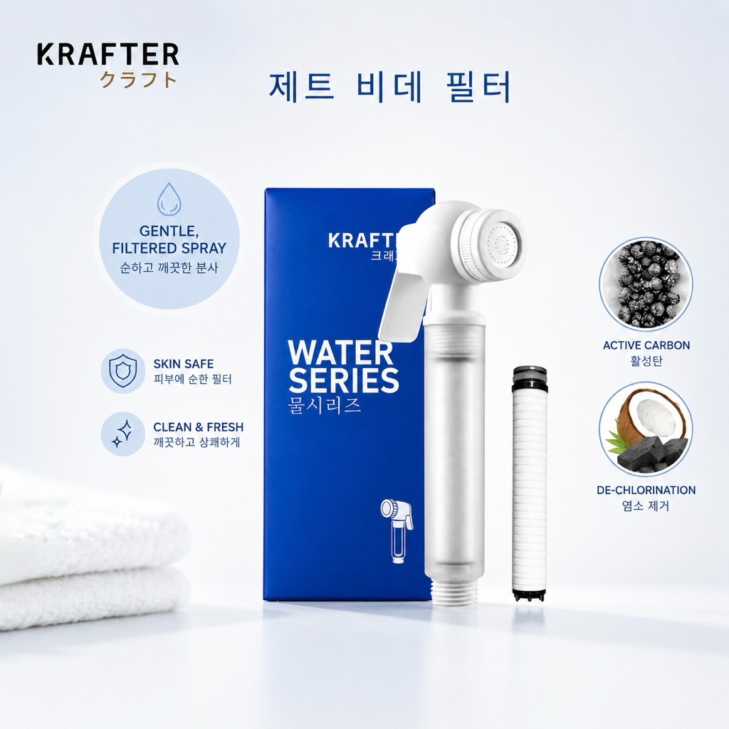 Krafter Korea Purecare 3.0 Bidet หัวฉีดชำระกรองน้ำ หัวฉีดชำระ ที่ฉีดชำระเกาหลี อ่อนโยนต่อผิว (รับประกันสินค้า)
