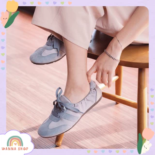 พร้อมส่ง🔥ของแท้ GU Gathered Ballet Sneakers รองเท้าบัลเล่ต์ ผสมสนีกเกอร์ ความสปอร์ต ใส่สบายลูกเล่นน่ารัก