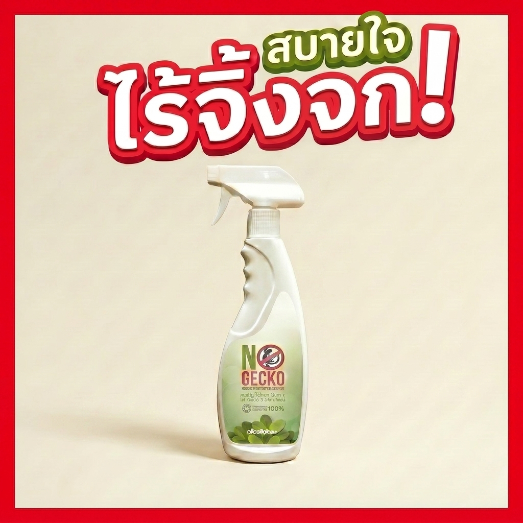 สเปรย์ไล่จิ้งจก ตุ๊กแก NoGecko 500ml | ยาไล่จิ้งจก ไล่ตุ๊กแก สมุนไพร 100% กำจัดจิ้งจกในบ้าน