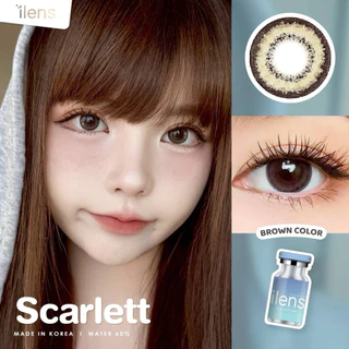 คอนแทคเลนส์ ilens SCARLETT รุ่นตาโต gray brown ขนาด 60% ค่าอมน้ำ - Contactlens bigeye บิ๊กอาย คอนแทคเลนส์กรองแสงUV