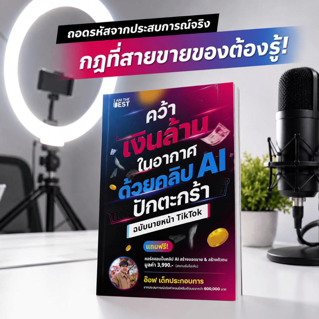 หนังสือ คว้าเงินล้านในอากาศ ด้วยคลิป Ai ปักตะกร้า ฉบับนายหน้า TikTok โดย อ๊อฟ เด็กประกอบการ thumbnail 5