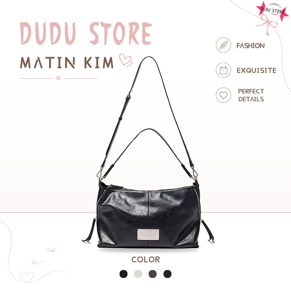 รับหิ้วของจากเกาหลี【ของแท้ 100%】MATIN KIM BAG กระเป๋าสะพายสั้น 36*12*24 Large