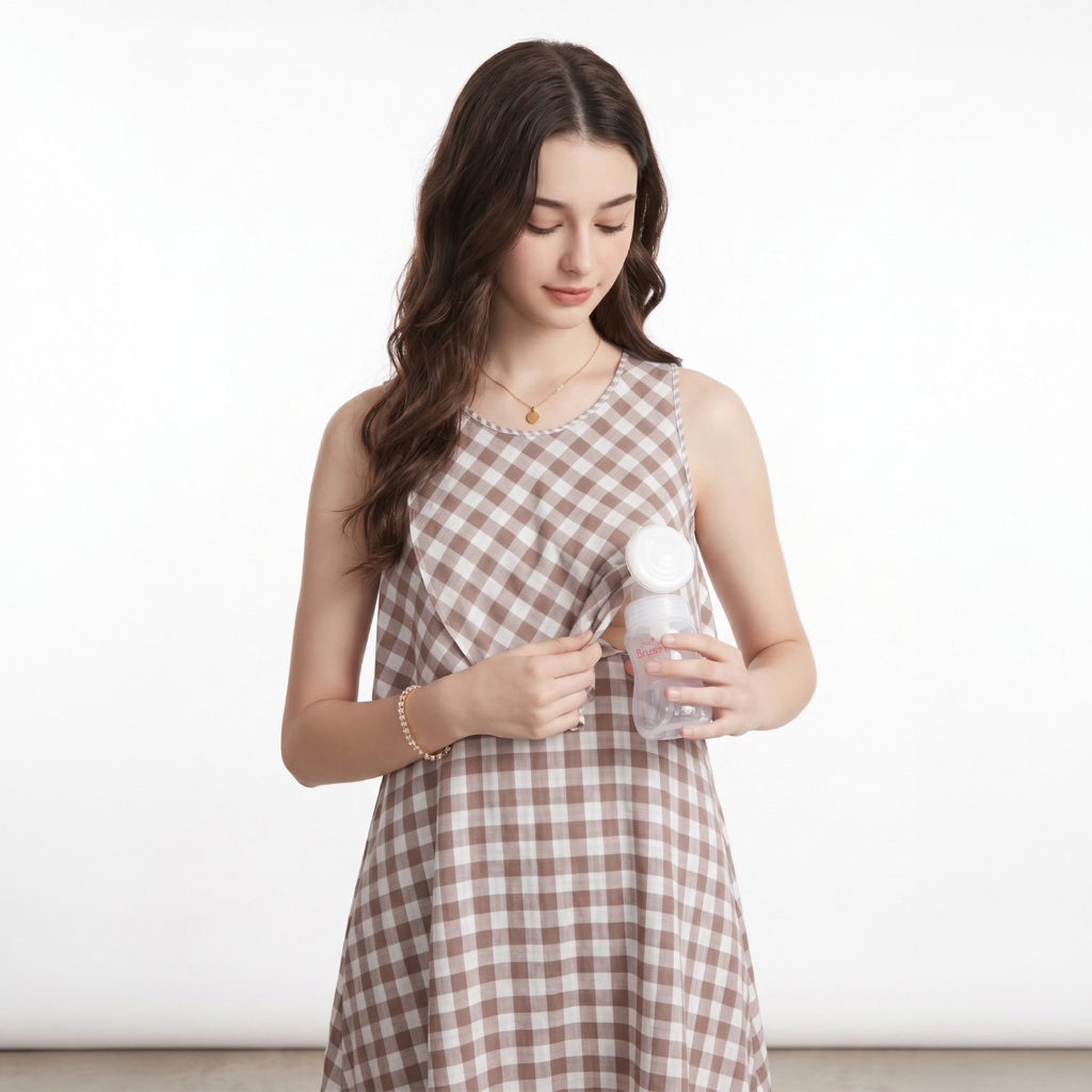 Nitan (นิทาน) เดรสให้นม ชุดคลุมท้อง รุ่น Daisy Maternity and Nursing Dress