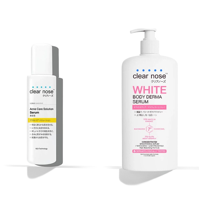 เซรั่มบูสต์ผิว เคลียร์โนส Clear Nose Serum 100ml เซรั่มสิว บูสต์ผิว/White Body Derma Serum 250ml โลชั่นบำรุงผิวกาย