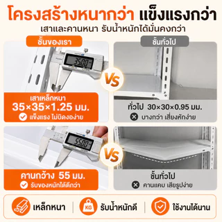 YYM ชั้นวางของ 200/180CM ชั้นเหล็ก ชั้นวางของเหล็ก อัพเกรดแข็งแรง สามารถใช้งานได้ในโกดังและห้องครัว รับน้ำหนัก900KG
