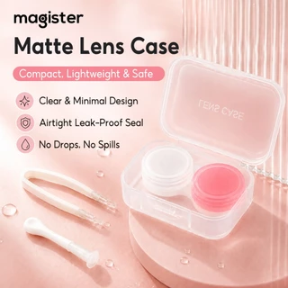 Realcon พร้อมส่ง✨ ตลับคอนแทคเลนส์ ขนาดพกพก ที่ใส่คอนแทคเลนส์ คอนแทคเลนส์ ตลับ ตลับใส Pink