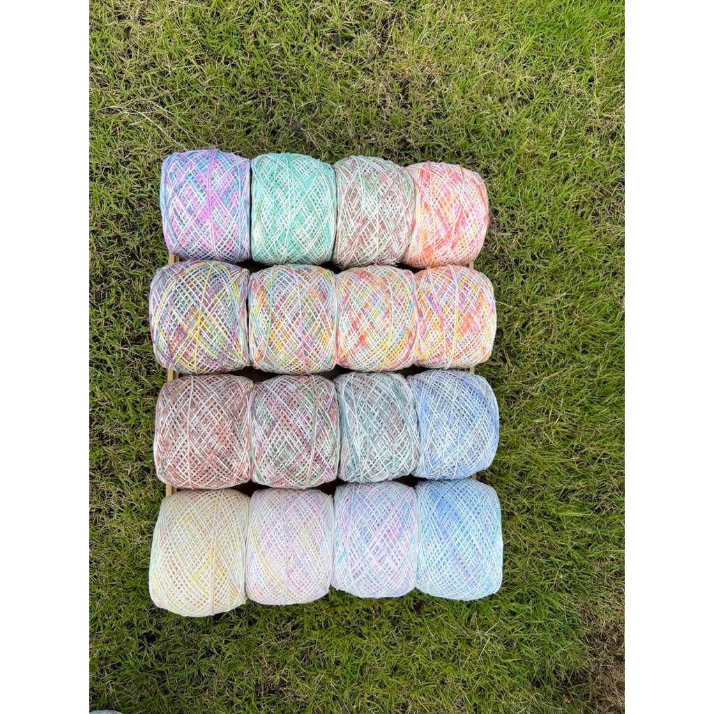 สั่งซื้อให้พอต่อการใช้งาน เชือกฟอกนสีเหลือบ ลูกกวาด เบอร์ 12  ขนาดเส้นโดยประมาณ 1.8 มิล