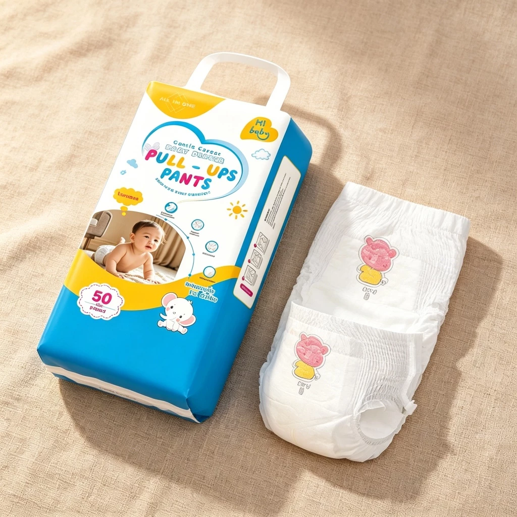กางเกงผ้าอ้อมเด็ก Baby Pants ผิวนุ่มอ่อนโยน ไซซ์ M-3XL ซึมซับดี สวมง่าย ถอดสะดวก พร้อมส่ง