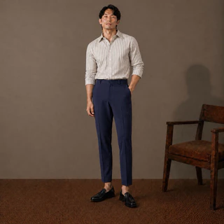 MADWORLD STUDIO / GENTLE TROUSERS กางเกงแสล๊คทรงกระบอกเล็กเอวกลางทรงพอดีตัว