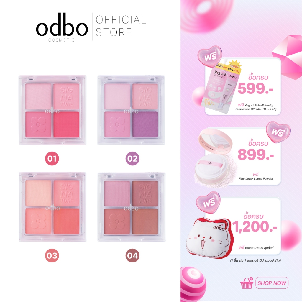 ODBO THE NEW SIGNATURE BLUSHER PALETTE - OD1337