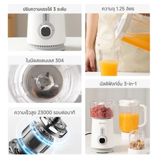 Simplus เครื่องปั่นอเนกประสงค์ 3-in-1 1.25L 380W ปั่นน้ำผลไม้ สับเนื้อ บดแห้ง ความจุ LLJH005