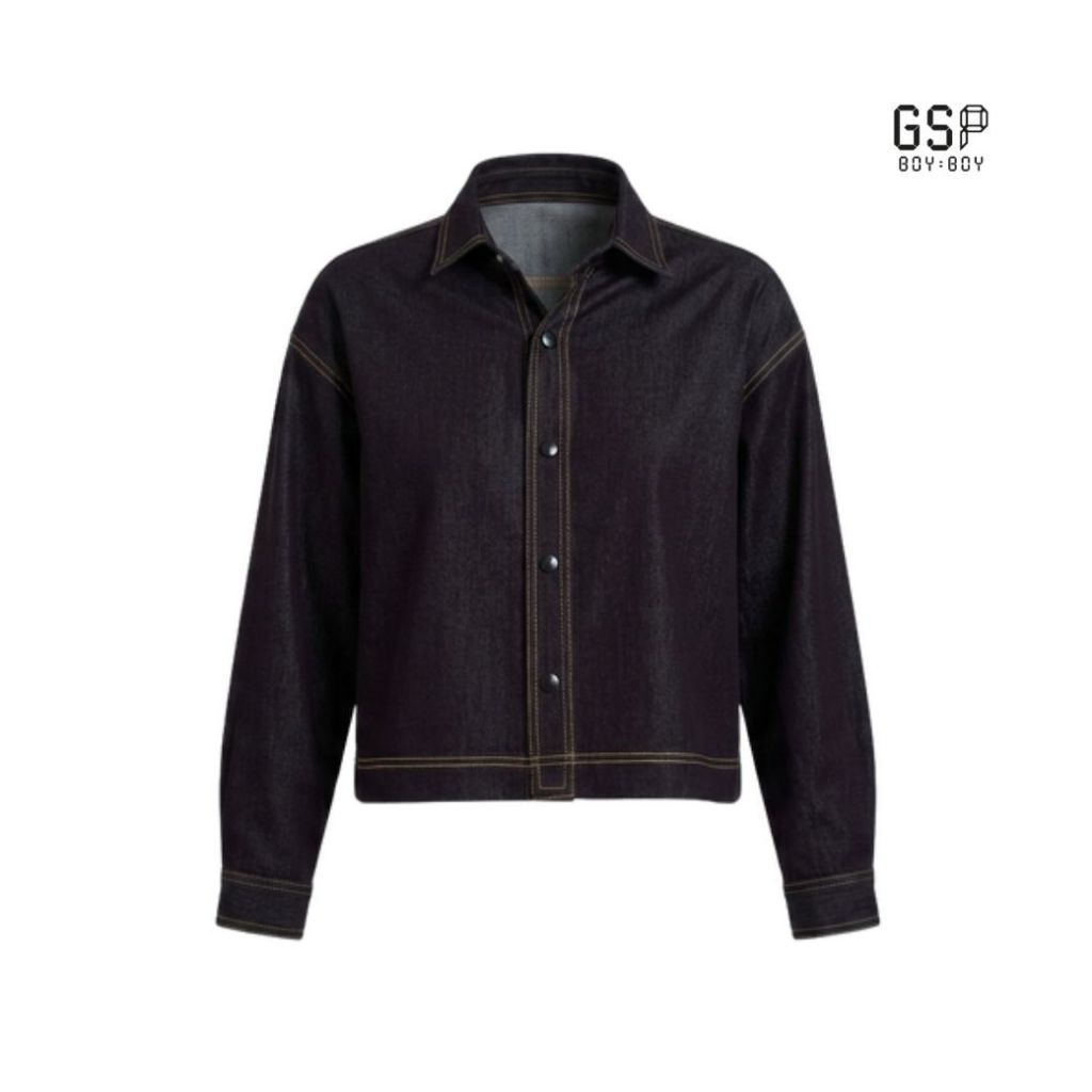 GSP BOY BOY Woman's Shirt Soft denim Crop shirt DC3IBL
