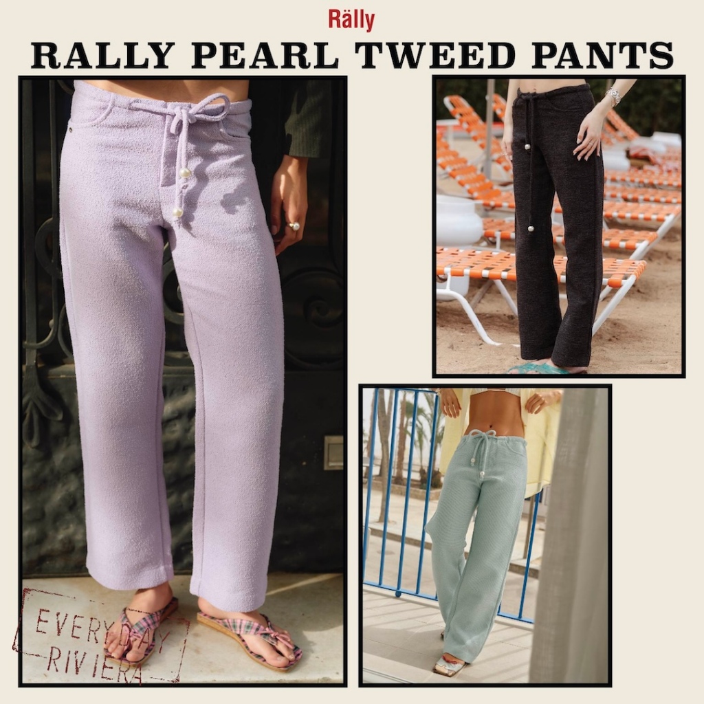 Rally Pearl Tweed Pants - กางเกงขายาวผ้าทวีต (มีให้เลือก 3 สี)