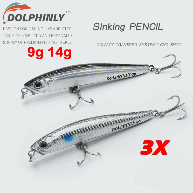 Dolphinly Sinking Pencil 9/14กรัม เพนซิล 7.5/8.5cm