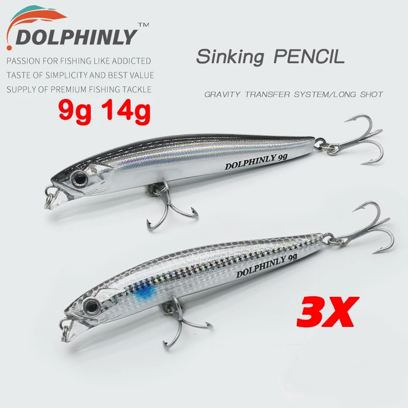 Dolphinly Sinking Pencil 9/14กรัม เพนซิล 7.5/8.5cm