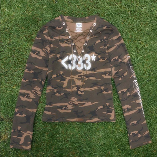 BADDIE / Camo Long Sleeve (เสื้อแขนยาวร้อยเชือก)