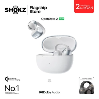 Shokz OpenDots 2 หูฟังไร้สาย Open-Ear Clip-On Design ใส่สบาย น้ำหนักเบา พร้อมระบบไมโครโฟน 3 ตัวเพื่อการคุยสนทนาที่คมชัด