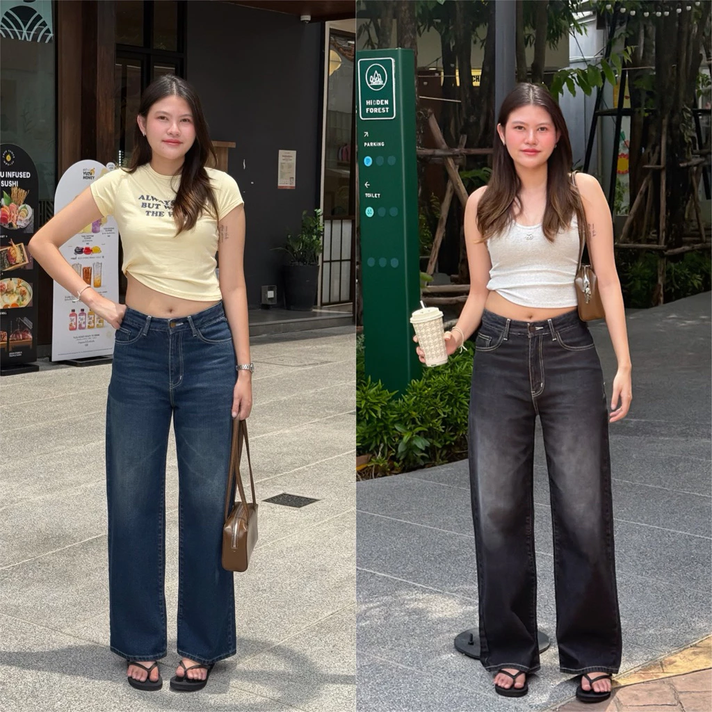ยีนส์ Sheer | B03 Middy Jeans กางเกงยีนส์เอวกลาง-ต่ำ