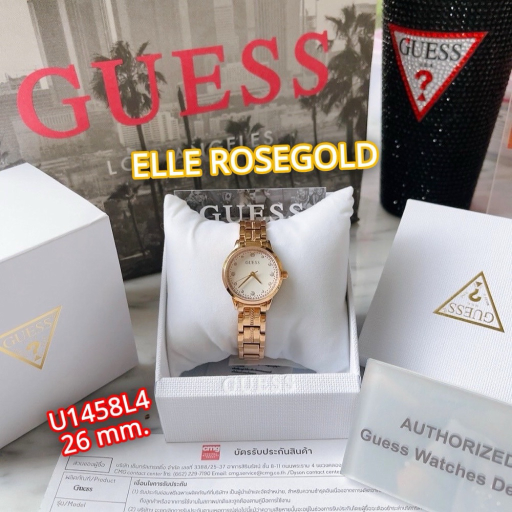 นาฬิกาผู้หญิง #GUESS U1458L4 ELLE ROSEGOLD ของแท้CMG