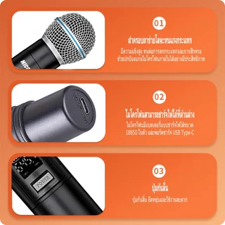 ไมโครโฟนไร้สายชุด 2 ตัว รุ่น SM58 2.4G ชาร์จ Type-C ออโต้จับความถี่ ตัดเสียงรบกวน เหมาะร้องคาราโอเกะ พร้อมส่ง