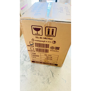 แก้ว 14 ออนซ์ ลอนใส ปาก85 ตราTCL บรรจุ 100x20=2,000ใบ