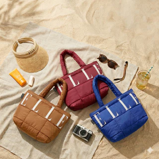 ELLE กระเป๋าผ้า Puffy Bag Marshmallow ใบเล็ก สกรีน ELLE 8 สี รุ่น H8H012