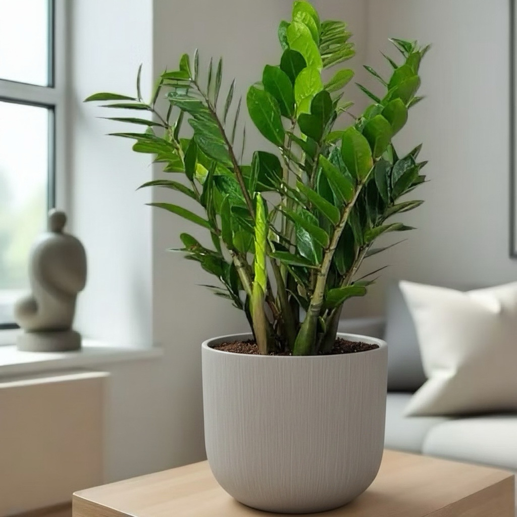 กวักมรกตเขียว กระถาง 11 นิ้ว zamioculcas zamiifolia pot “11
