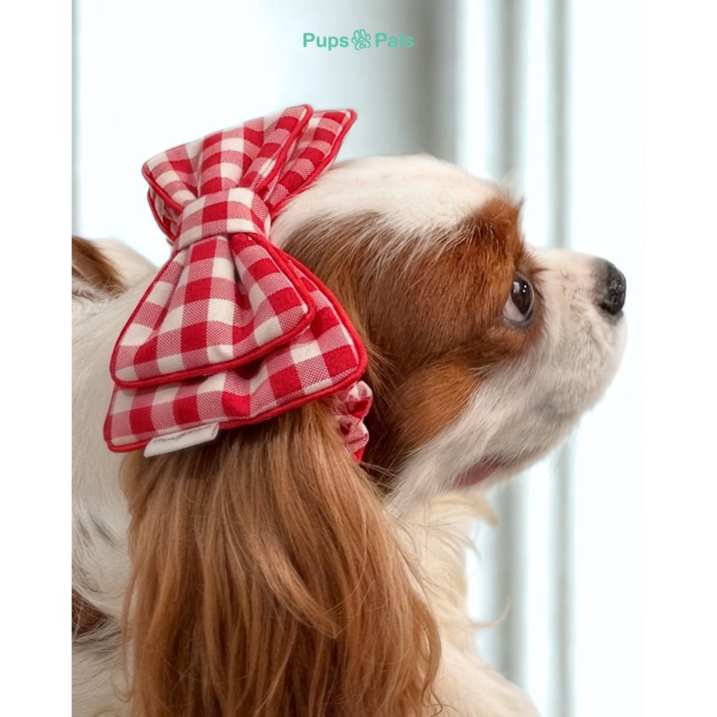Pups&Pals Giant Bow Double Scrunchie โดนัทยกหูกันเลอะ