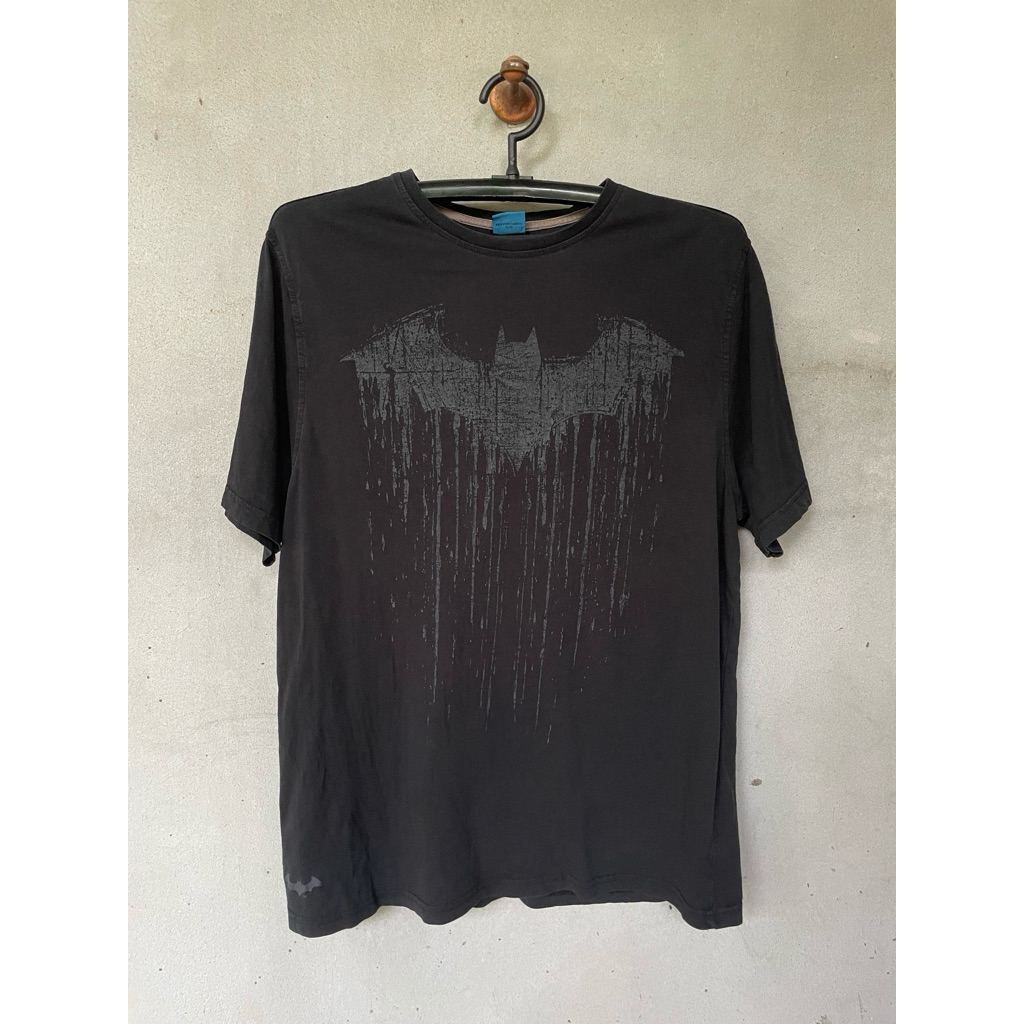 เสื้อยืด Batman แท้ แบรนด์ George (UK) ลายสกรีน Drip Logo ดำสนิท อก 21/28 สภาพเดือด ไร้ตำหนิ 🦇