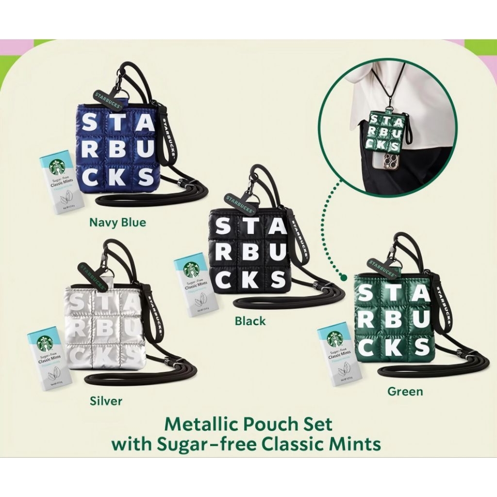 2026 Starbucks Thailand Metallic Pouch