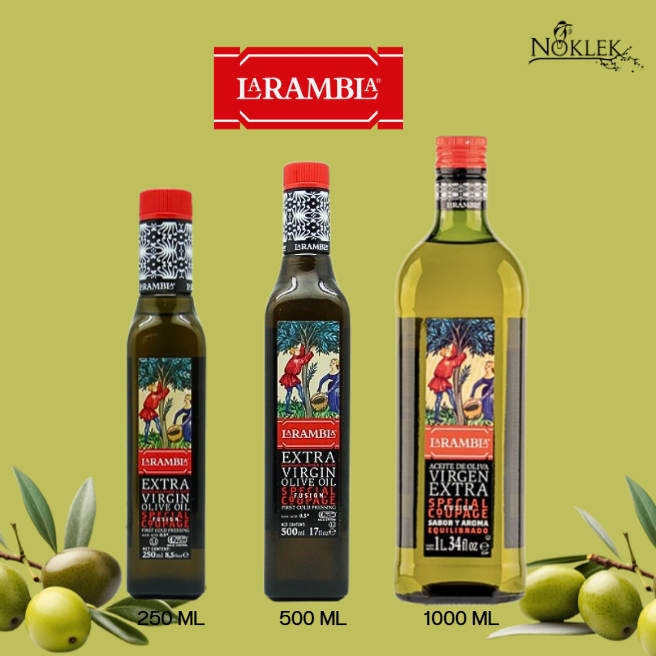 น้ำมันมะกอก สูตรทานสด ลา รัมบลา La Rambla Extra Virgin Olive Oil 3 ขนาด