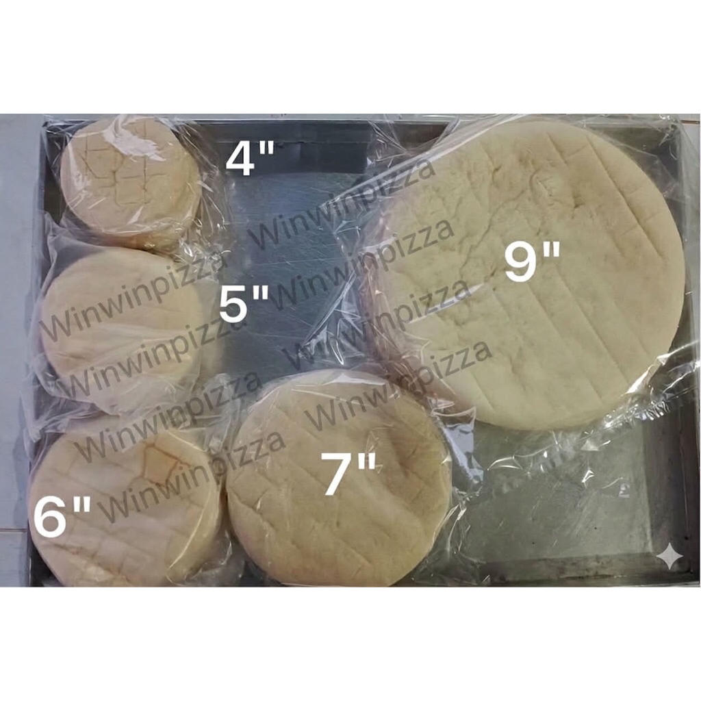 แป้งพิซซ่าหนานุ่ม4" 5" 6" 7" 9" นิ้ว เลือกได้เลยคับ เกรดแป้งสด🍞แป้งหนานุ่ม
