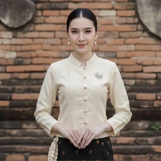 เสื้อพื้นเมืองหญิง จิตรลดา ผ้าฝ้ายเกรดA เนื้อนุ่มใส่สบาย