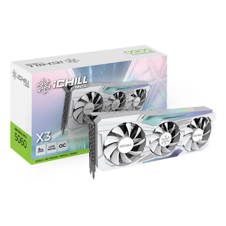 INNO3D GEFORCE RTX 5060 ICHILL X3 WHITE 8GB GDDR7 (C50603-08D7X-19505576)