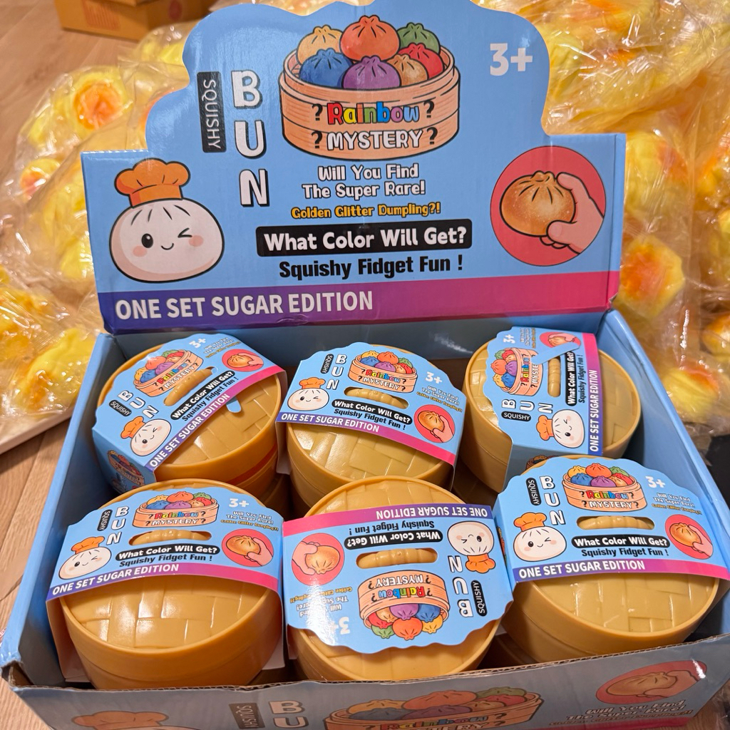 🥯 สกุชชี่ซาลาเปาพร้อมเข่งสุดฮิต เนื้อกลิตเตอร์พร้อมส่งจากกรุงเทพ 1 ชิ้นลุ้นสุ่มสี